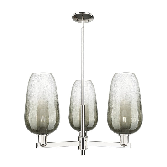 Innovations BH Flute 3Lt 18" Stem Chandelier, PN/SL - 716-3CR-PN-G484-7SL