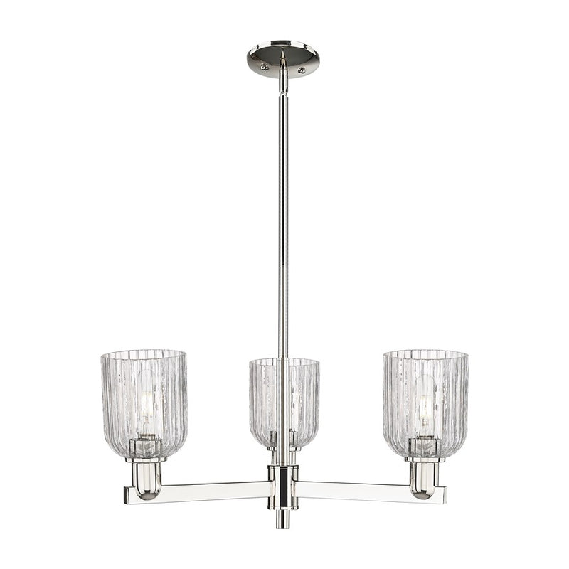 Innovations Bridal Veil 3Lt 18" Chandelier, PN/Clear - 716-3CR-PN-G559-5CL