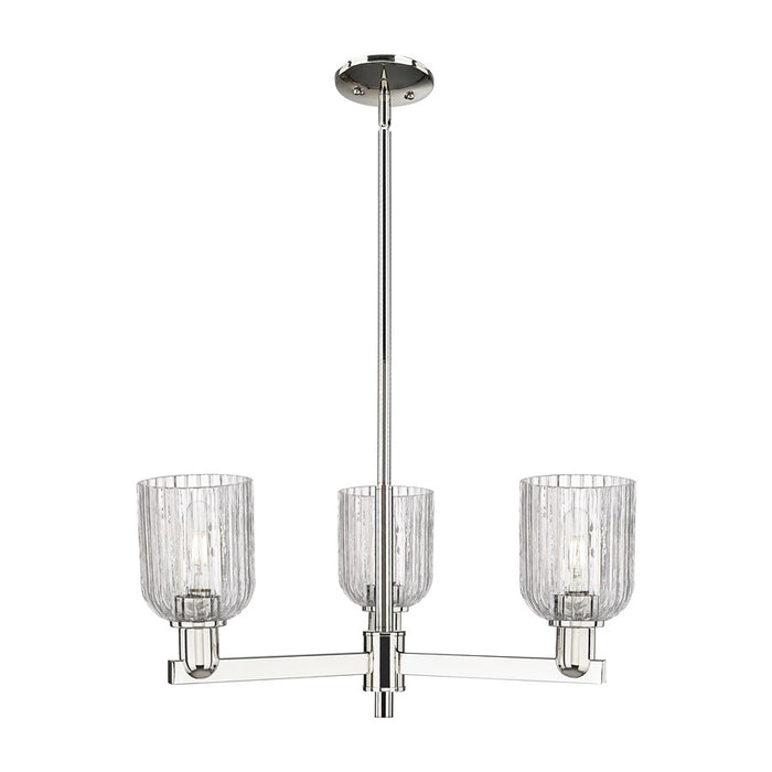 Innovations Bridal Veil 3Lt 18" Chandelier, PN/Clear - 716-3CR-PN-G559-5CL