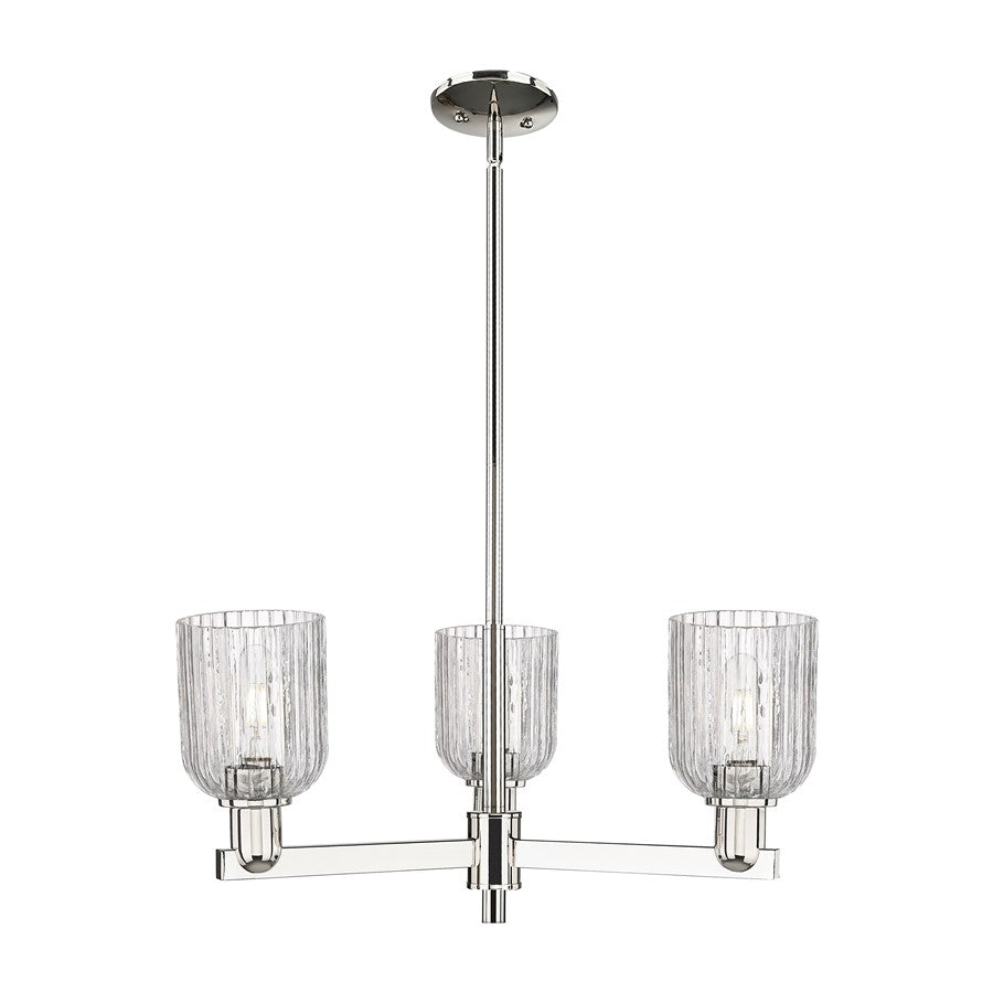 Innovations Bridal Veil 3Lt 18" Chandelier, PN/Clear - 716-3CR-PN-G559-5CL