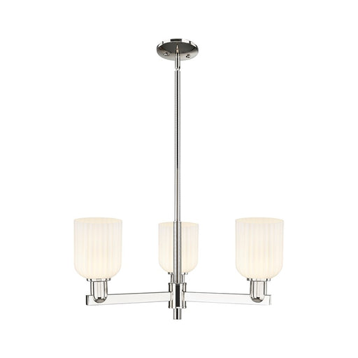 Innovations Bridal Veil 3Lt 18" Chandelier, PN/GW - 716-3CR-PN-G559-5GWH