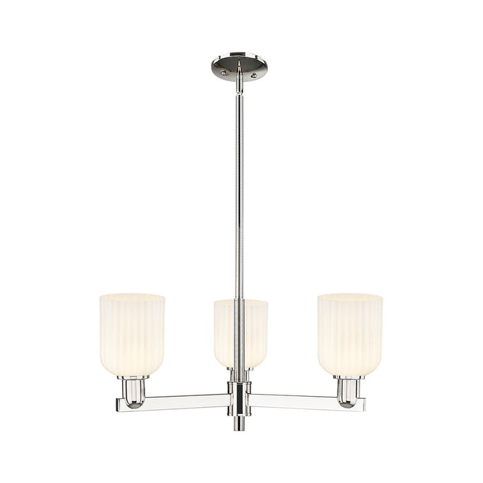 Innovations Bridal Veil 3Lt 18" Chandelier, PN/GW - 716-3CR-PN-G559-5GWH