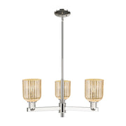 Innovations Bridal Veil 3Lt 18" Chandelier, PN/Mercury - 716-3CR-PN-G559-5ME