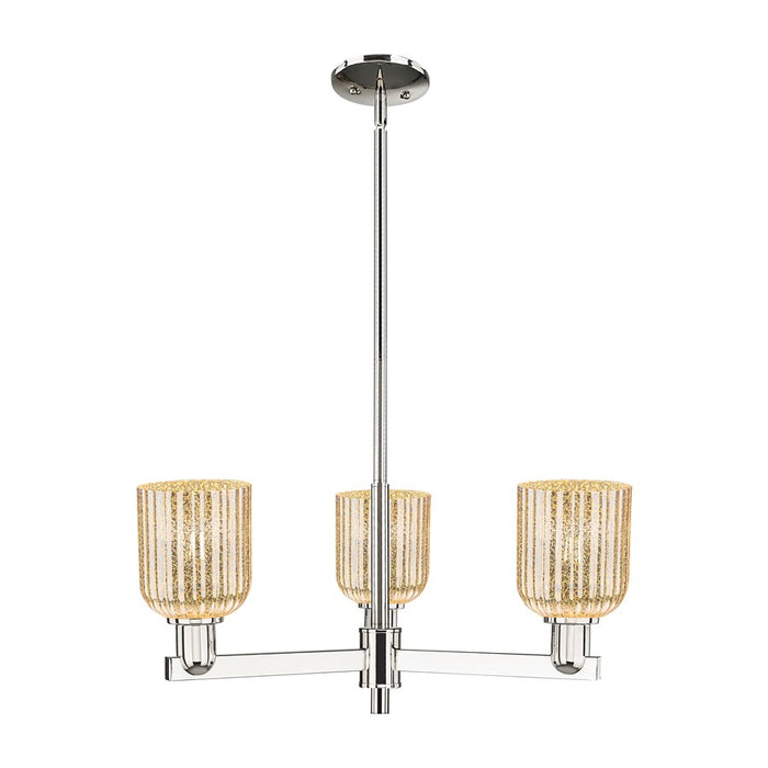 Innovations Bridal Veil 3Lt 18" Chandelier, PN/Mercury - 716-3CR-PN-G559-5ME