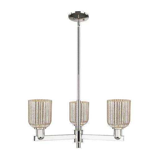 Innovations Bridal Veil 3Lt 18" Chandelier, Polished Nickel/Mercury