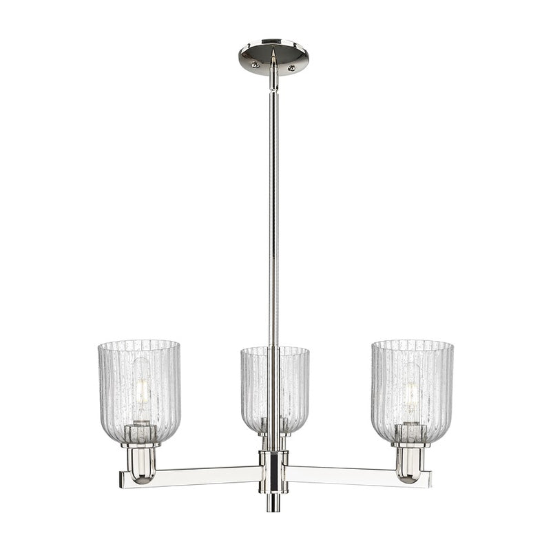 Innovations Bridal Veil 3Lt 18" Chandelier, PN/Seed - 716-3CR-PN-G559-5SDY