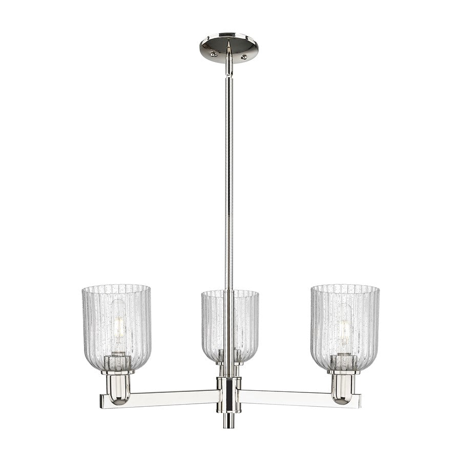 Innovations Bridal Veil 3Lt 18" Chandelier, PN/Seed - 716-3CR-PN-G559-5SDY
