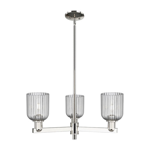 Innovations Bridal Veil 3Lt 18" Chandelier, PN/Smoke - 716-3CR-PN-G559-5SM