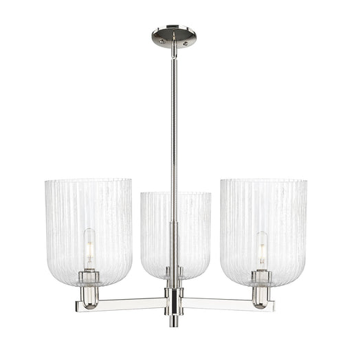 Innovations Bridal Veil 30in 3-Light Pendant | Industrial Polished Nickel Steel and Seedy Glass | Kitchen Island & Dining | Model 716-3CR-PN-G559-8SDY