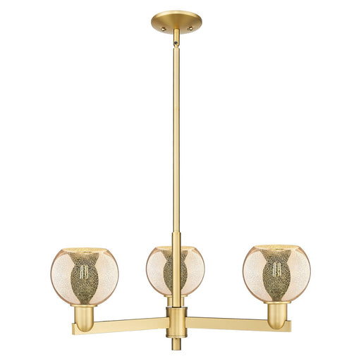 Innovations Athens 28in 3-Light Pendant | Industrial Satin Gold Steel and Mercury Glass | Kitchen Island & Dining Room | 27.62 x | Model 716-3CR-SG-G128-6