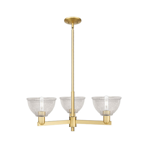 Innovations Arietta 30in 3-Light Pendant | Industrial Satin Gold Steel and Clear Glass | Kitchen Island & Dining Room | 29.75 x | Model 716-3CR-SG-G422