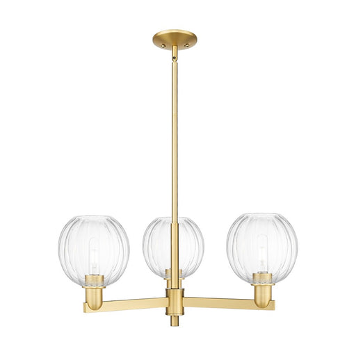 Innovations Preston 3Lt 18" Globe Stem Chandelier, GD/CL - 716-3CR-SG-G458-7CL