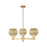 Innovations Preston 3Lt 18" Globe Stem Chandelier, GD/MC - 716-3CR-SG-G458-7ME