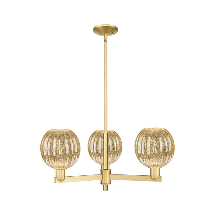 Innovations Preston 3Lt 18" Globe Stem Chandelier, GD/MC - 716-3CR-SG-G458-7ME