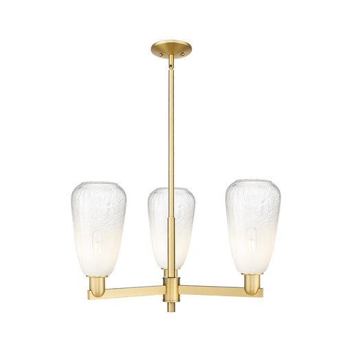 Innovations BH Almond 3Lt 18" Stem Chandelier, GD/OP - 716-3CR-SG-G480-6OP