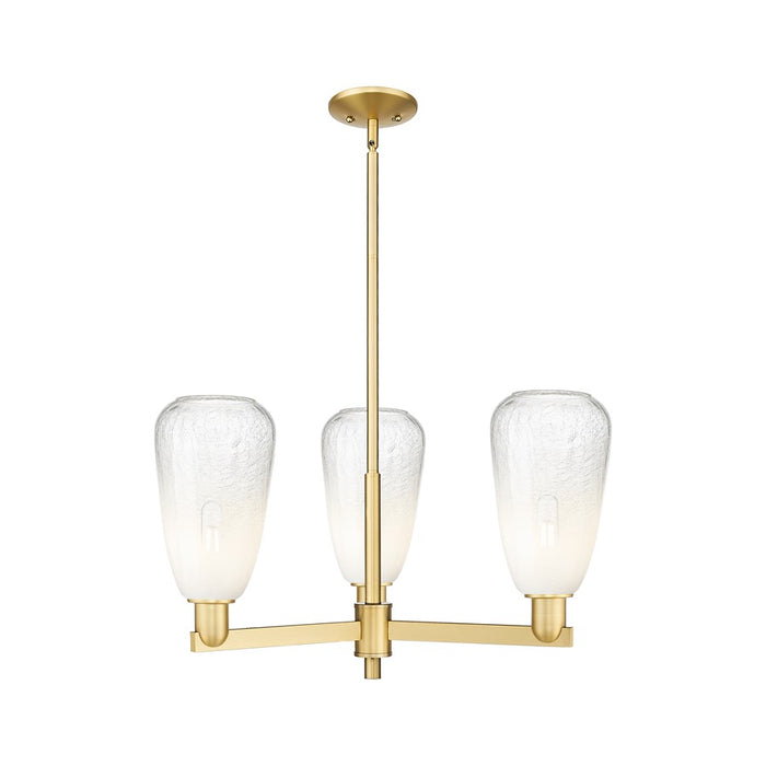 Innovations BH Almond 3Lt 18" Stem Chandelier, GD/OP - 716-3CR-SG-G480-6OP