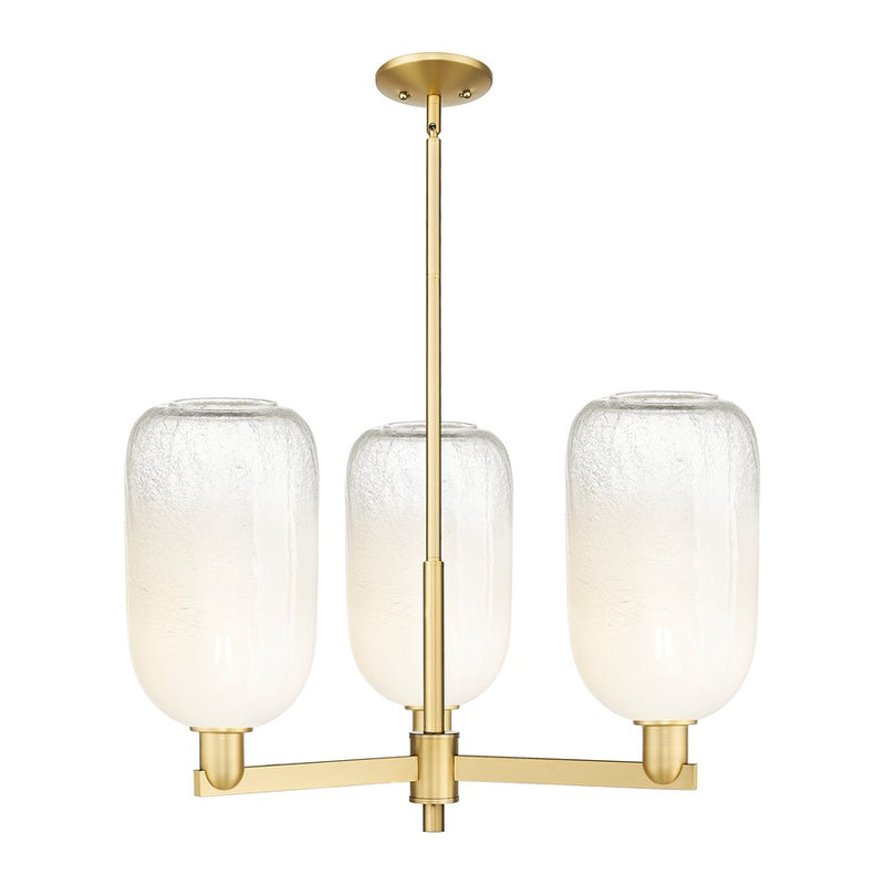 Innovations BH Cloche 3Lt 18" Stem Chandelier, GD/Opal - 716-3CR-SG-G482-7OP