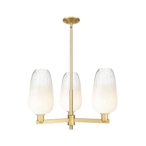 Innovations BH Flute 3Lt 18" Stem Chandelier, GD/OP - 716-3CR-SG-G484-7OP