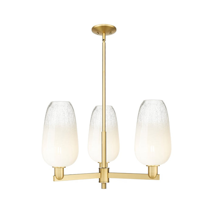 Innovations BH Flute 3Lt 18" Stem Chandelier, GD/OP - 716-3CR-SG-G484-7OP