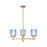 Innovations Bridal Veil 3Lt 18" Chandelier, Gold/Blue - 716-3CR-SG-G559-5BL