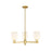 Innovations Bridal Veil 3Lt 18" Chandelier, GD/GW - 716-3CR-SG-G559-5GWH