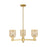 Innovations Bridal Veil 3Lt 18" Chandelier, Gold/Mercury - 716-3CR-SG-G559-5ME