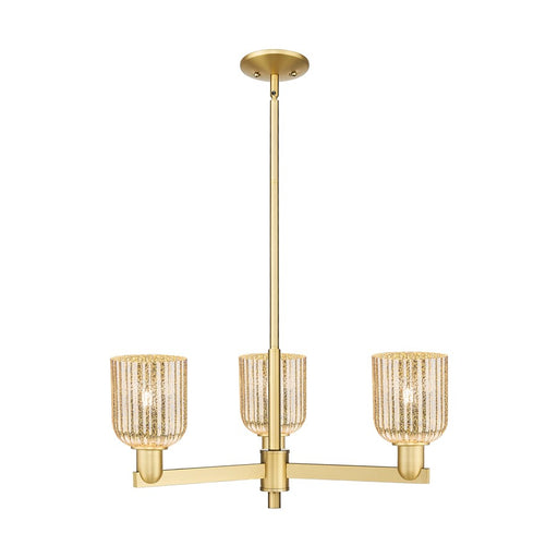 Innovations Bridal Veil 3Lt 18" Chandelier, Gold/Mercury - 716-3CR-SG-G559-5ME