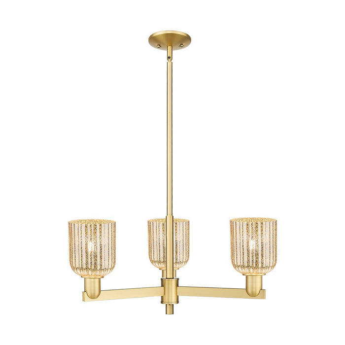 Innovations Bridal Veil 3Lt 18" Chandelier, Gold/Mercury - 716-3CR-SG-G559-5ME