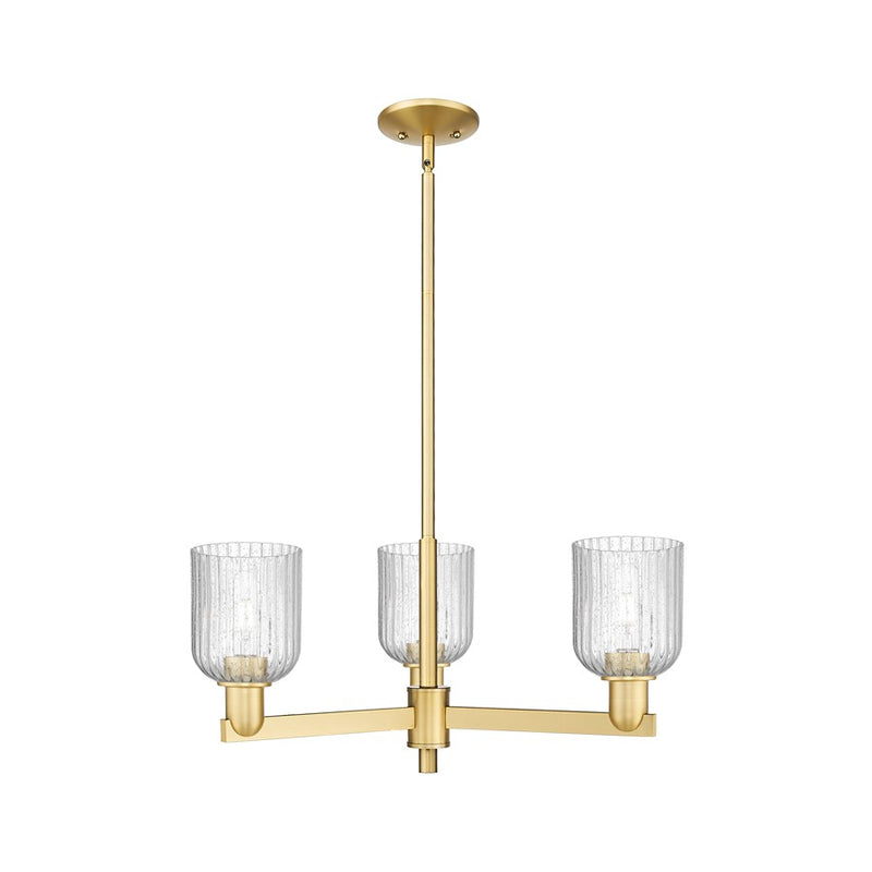 Innovations Bridal Veil 3Lt 18" Chandelier, Gold/Seedy - 716-3CR-SG-G559-5SDY