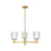 Innovations Bridal Veil 3Lt 18" Chandelier, Gold/Seedy - 716-3CR-SG-G559-5SDY