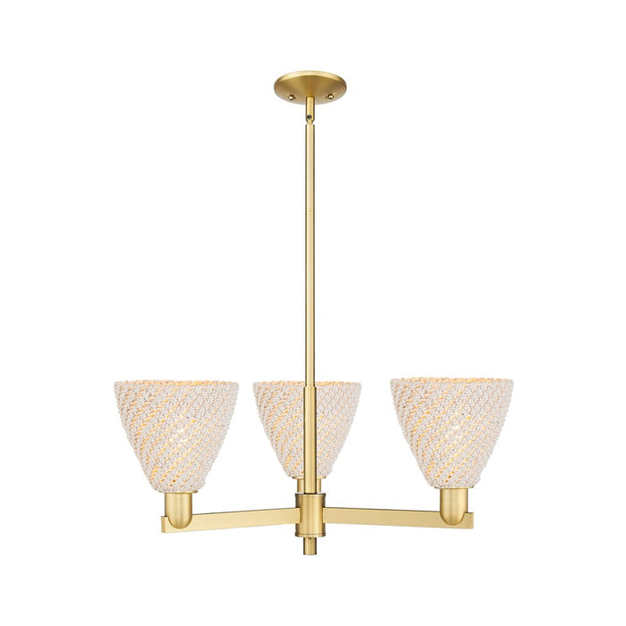 Innovations NB Dome 3Lt 18" Chandelier, GD/NF - 716-3CR-SG-NBD-75-NAT