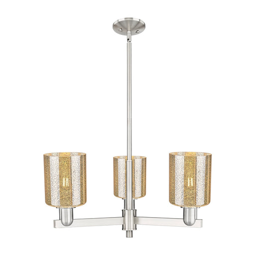 Innovations Cobbleskill 27in 3-Light Pendant | Industrial Satin Nickel Steel and Mercury Glass | Kitchen Island & Dining Room | 27 | Model 716-3CR-SN-G116