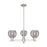 Innovations Athens Deco Swirl 3Lt 18" Chandelier, SN/SM - 716-3CR-SN-G1213-6SM