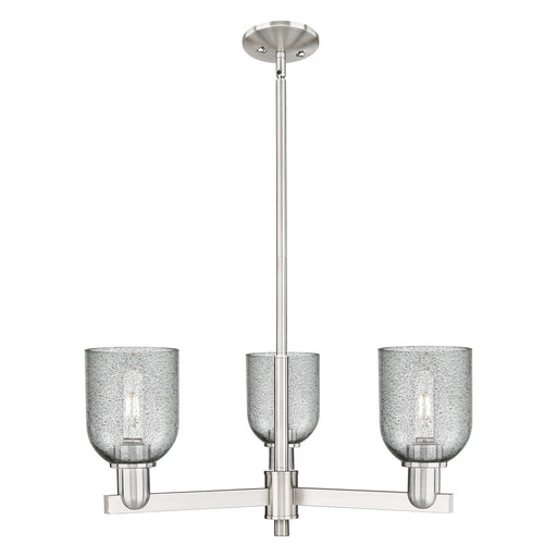 Innovations Caledonia 27in 3-Light Pendant | Industrial Satin Nickel and Charcoal Glass | Kitchen Island & Dining Room | 26.75 x | Model 716-3CR-SN-G257