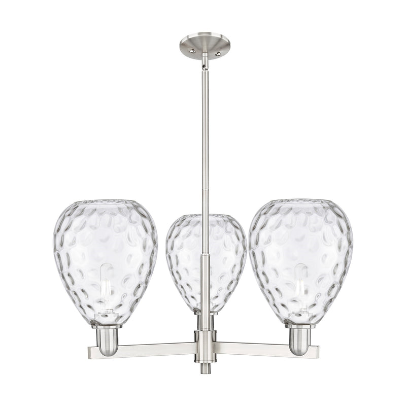 Innovations Waverly 30in 3-Light Pendant | Industrial Satin Nickel Steel and Clear Glass | Kitchen Island & Dining Room | 29.75 x | Model 716-3CR-SN-G372