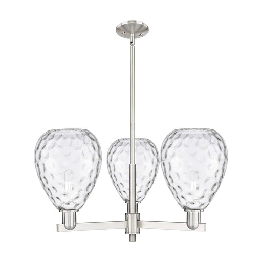 Innovations Waverly 30in 3-Light Pendant | Industrial Satin Nickel Steel and Clear Glass | Kitchen Island & Dining Room | 29.75 x | Model 716-3CR-SN-G372