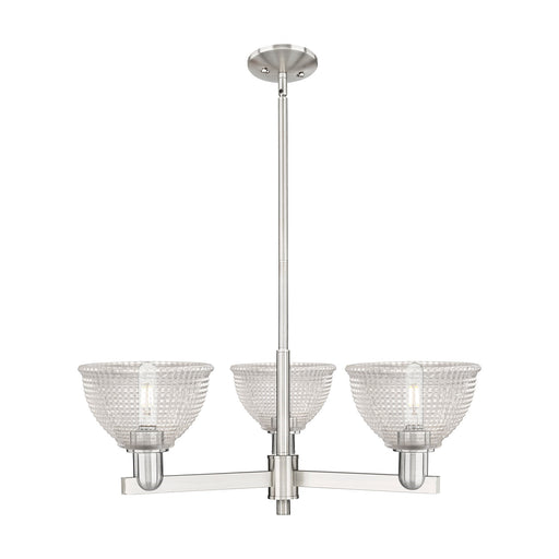 Innovations Arietta 30in 3-Light Pendant | Industrial Satin Nickel Steel and Clear Glass | Kitchen Island & Dining Room | 29.75 x | Model 716-3CR-SN-G422