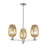 Innovations Preston 3Lt 18" Flute Stem Chandelier, SN/MC - 716-3CR-SN-G457-6ME