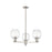 Innovations Preston 3Lt 18" Globe Stem Chandelier, SN/CL - 716-3CR-SN-G458-7CL