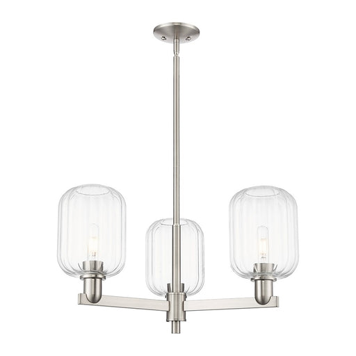 Innovations Preston 3Lt 18" Jar Stem Chandelier, SN/Clear - 716-3CR-SN-G460-7CL
