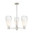 Innovations BH Almond 3Lt 18" Stem Chandelier, SN/OP - 716-3CR-SN-G480-6OP