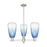 Innovations BH Almond 3Lt 18" Stem Chandelier, SN/SB - 716-3CR-SN-G480-6SB