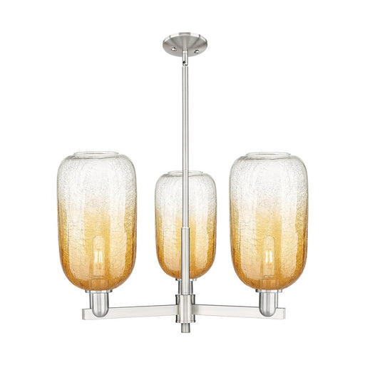 Innovations BH Cloche 3Lt 18" Stem Chandelier, SN/AM - 716-3CR-SN-G482-7AM