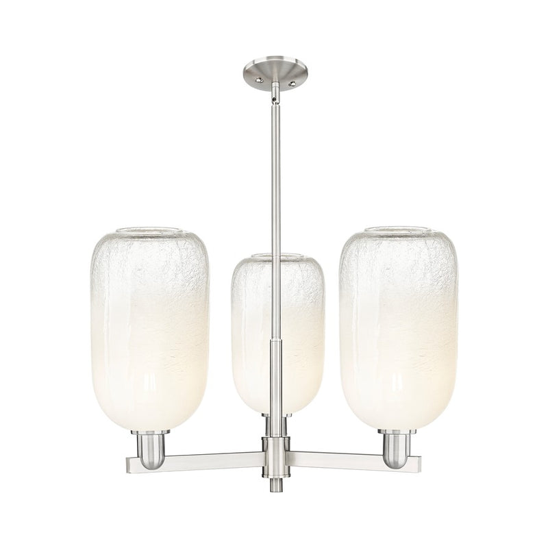 Innovations BH Cloche 3Lt 18" Stem Chandelier, SN/OP - 716-3CR-SN-G482-7OP