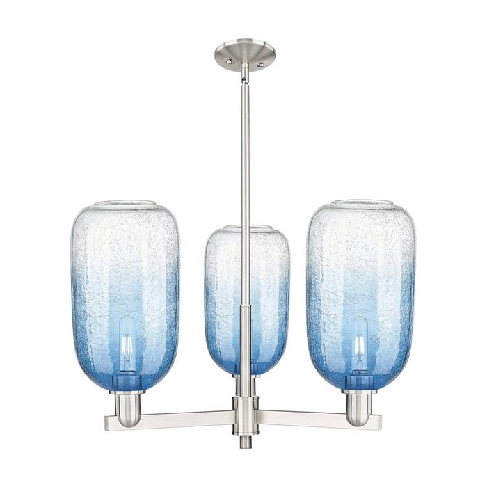 Innovations BH Cloche 3Lt 18" Stem Chandelier, SN/SB - 716-3CR-SN-G482-7SB