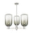 Innovations BH Cloche 3Lt 18" Stem Chandelier, SN/SL - 716-3CR-SN-G482-7SL