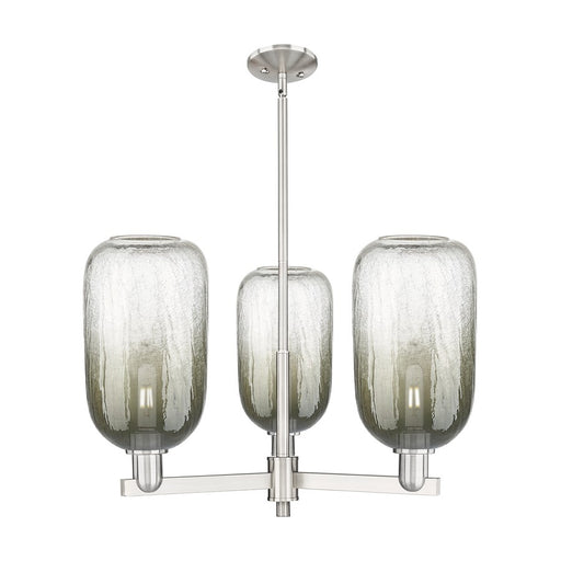 Innovations BH Cloche 3Lt 18" Stem Chandelier, SN/SL - 716-3CR-SN-G482-7SL