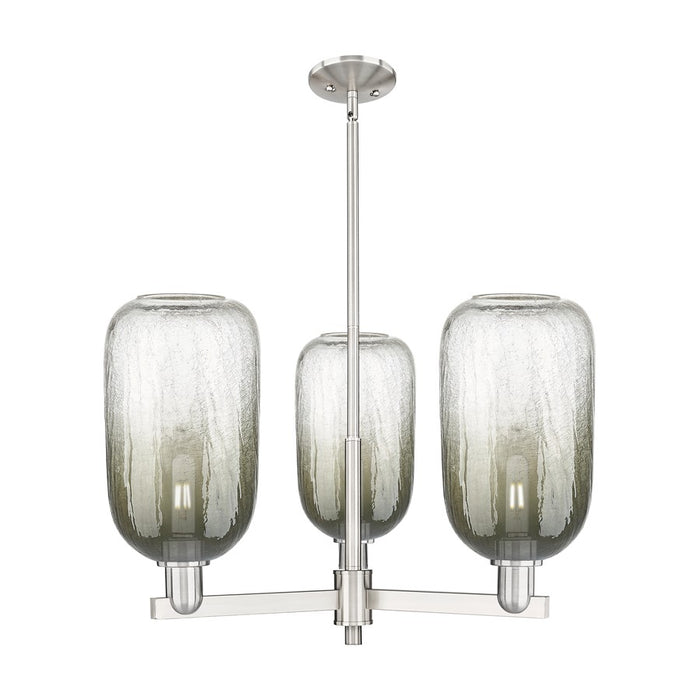 Innovations BH Cloche 3Lt 18" Stem Chandelier, SN/SL - 716-3CR-SN-G482-7SL