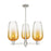 Innovations BH Flute 3Lt 18" Stem Chandelier, SN/AM - 716-3CR-SN-G484-7AM