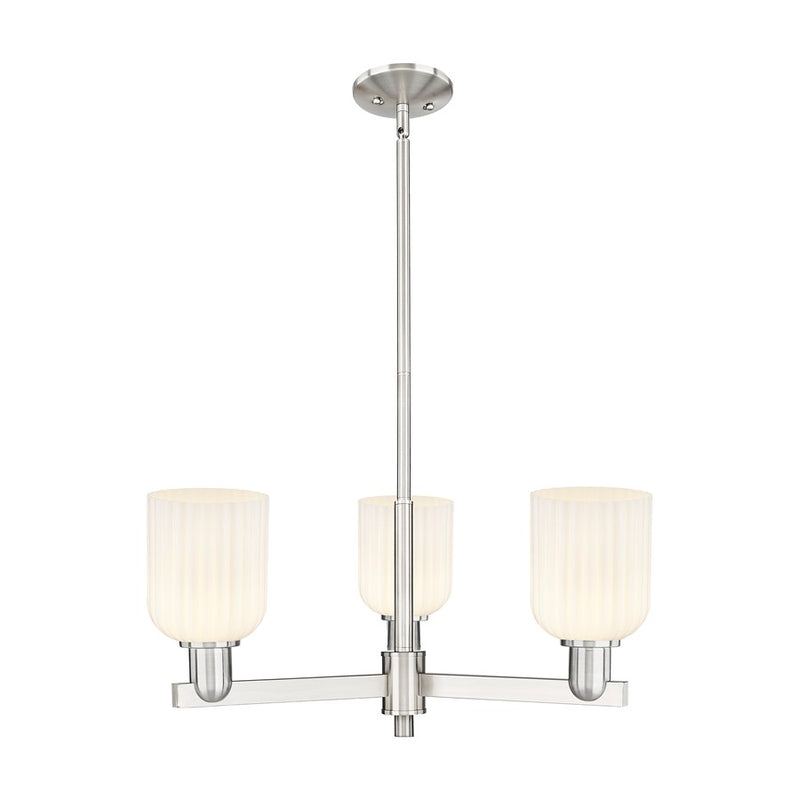 Innovations Bridal Veil 3Lt 18" Chandelier, SN/GW - 716-3CR-SN-G559-5GWH